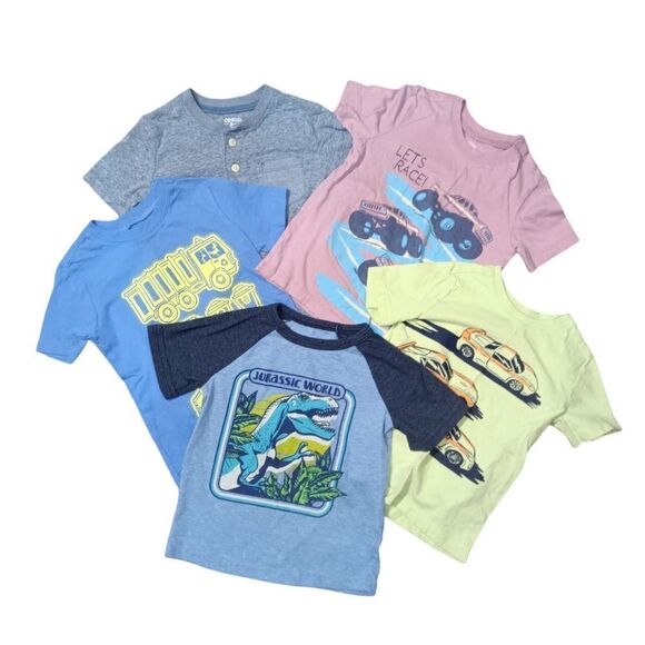 5 2T T-shirts Cars Vehicles Jurassic Park Oshkosh Carter's Jumping Beans - Picture 1 of 11